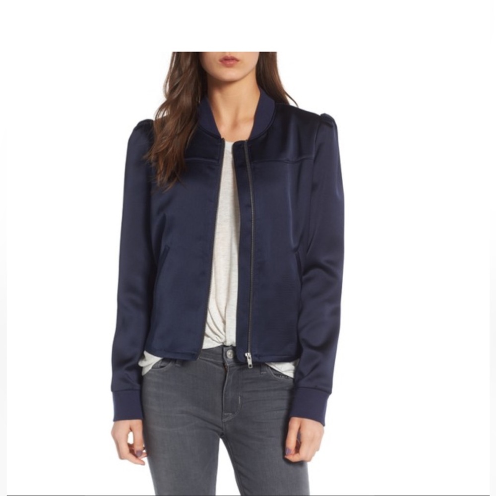 Hinge Hammered Satin Bomber Small